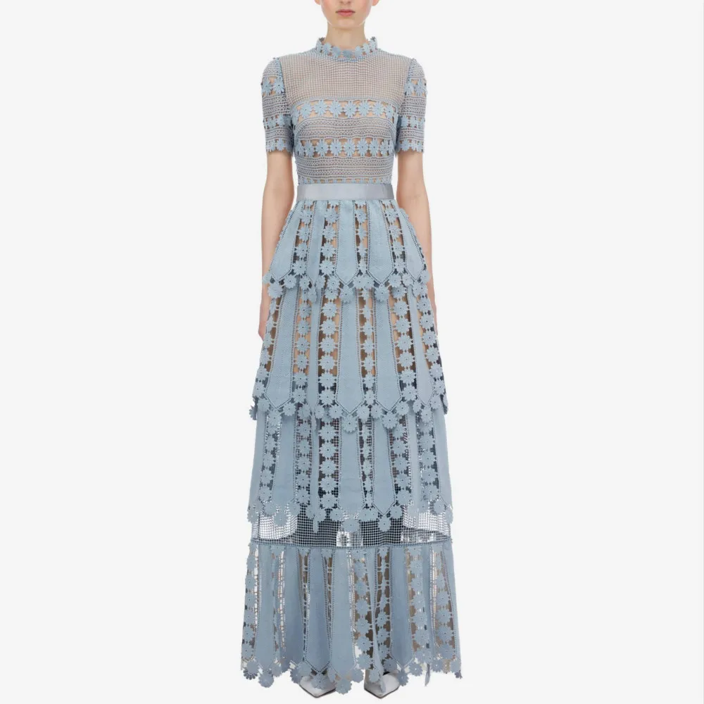 High End Self Portrait Dress Midi Long Lace Pleated Sexy Hollow Out Autumn Summer Dresses Female Elegant Party Ruffles Vestidos
High End Self Portrait Dress Midi Long Lace Pleated Sexy Hollow Out Autumn Summer Dresses Female Elegant Party Ruffles Vestidos