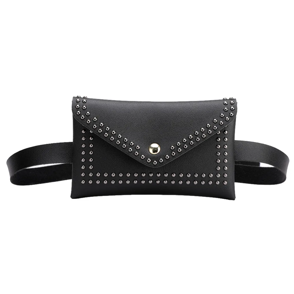 Waist Bag Female Belt Pack New Brand Fashion Rivet Chest Handbag Ladies Waist Pack Belly Bags Purse PU Leather
Waist Bag Female Belt Pack New Brand Fashion Rivet Chest Handbag Ladies Waist Pack Belly Bags Purse PU Leather