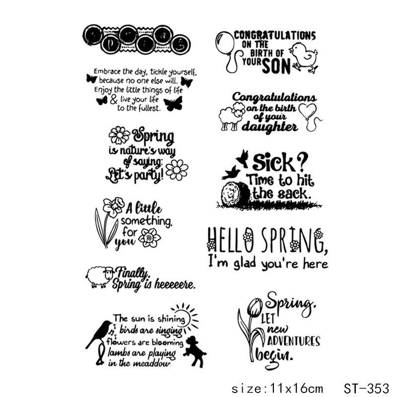 ZhuoAng Hello in spring Transparent and Clear Stamp DIY Scrapbooking Album Card Making DIY Decoration Making
ZhuoAng Hello in spring Transparent and Clear Stamp DIY Scrapbooking Album Card Making DIY Decoration Making
