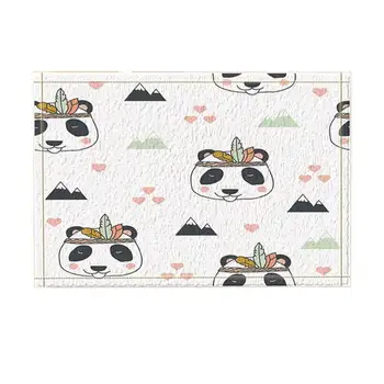 Asians Animals Decor, Indian Panda Bear with Feathers for Childrens Bath Rugs, Non-Slip Funny Indoor Outdoor Doormat
Asians Animals Decor, Indian Panda Bear with Feathers for Childrens Bath Rugs, Non-Slip Funny Indoor Outdoor Doormat