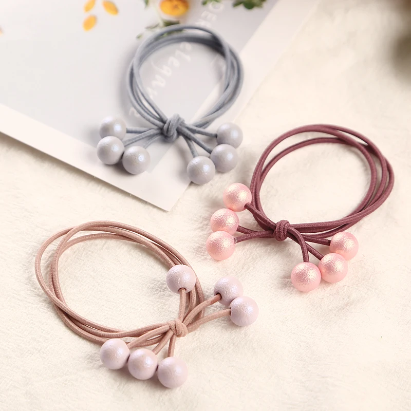 

1PC New Multicolor Pearls Hair Holders Rubber Bands Elastics Girl Women Ponytail Tie Gum Fashion Hair Accessories Hair Rope
