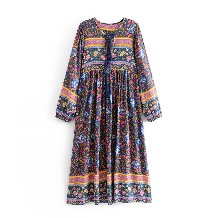 TEELYNN Rayon dress 2019 floral print boho dress o-neck lantern long sleeves tassel women dresses loose Gypsy dresses vestido
TEELYNN Rayon dress 2019 floral print boho dress o-neck lantern long sleeves tassel women dresses loose Gypsy dresses vestido