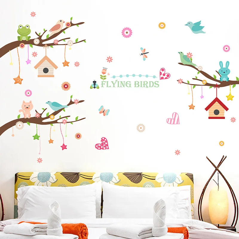 Cartoon tree bird house large wall stickers animals kids room decor nursery bedroom diy art decal removable wall sticker XL8245
Cartoon tree bird house large wall stickers animals kids room decor nursery bedroom diy art decal removable wall sticker XL8245