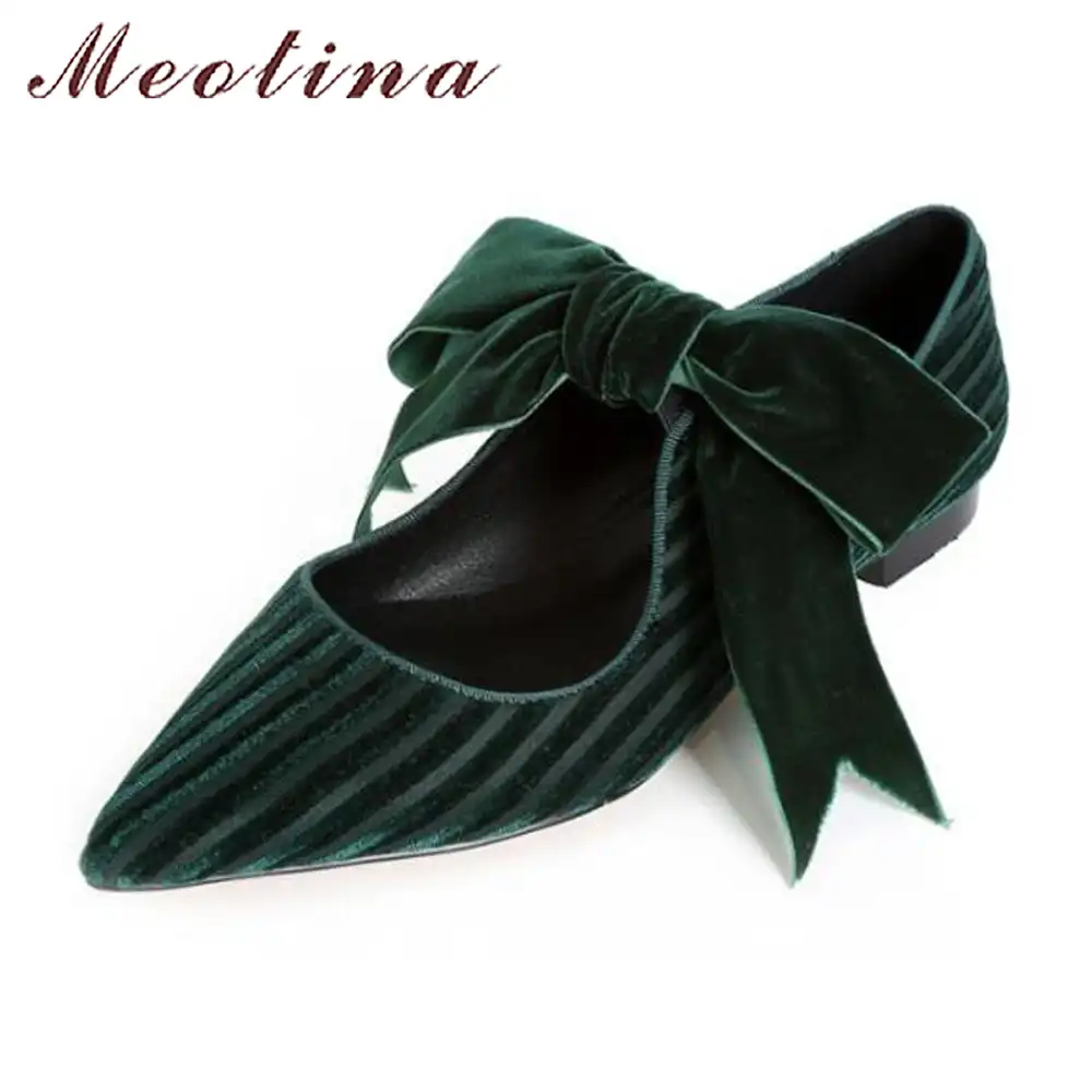 green velvet shoes womens