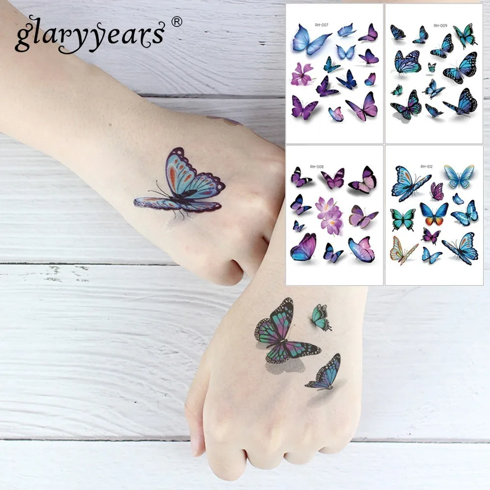 glaryyears 1 Sheet Butterfly Makeup Temporary Tattoo Sticker Fake Tatoo Flash Tatto Waterproof Small Body Art Female Child Hot
glaryyears 1 Sheet Butterfly Makeup Temporary Tattoo Sticker Fake Tatoo Flash Tatto Waterproof Small Body Art Female Child Hot