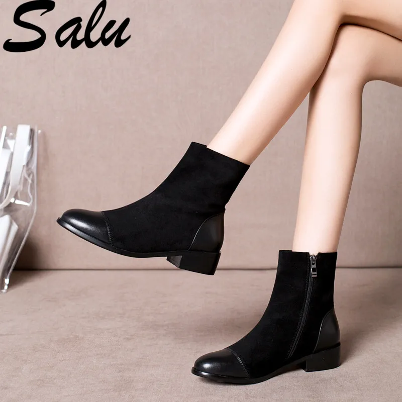 Salu 2019 Boots Women Genuine Leather Shoes for Winter Boots Ankle Boots Shoes Woman Casual Botas Mujer Female Size 41 42
Salu 2019 Boots Women Genuine Leather Shoes for Winter Boots Ankle Boots Shoes Woman Casual Botas Mujer Female Size 41 42
