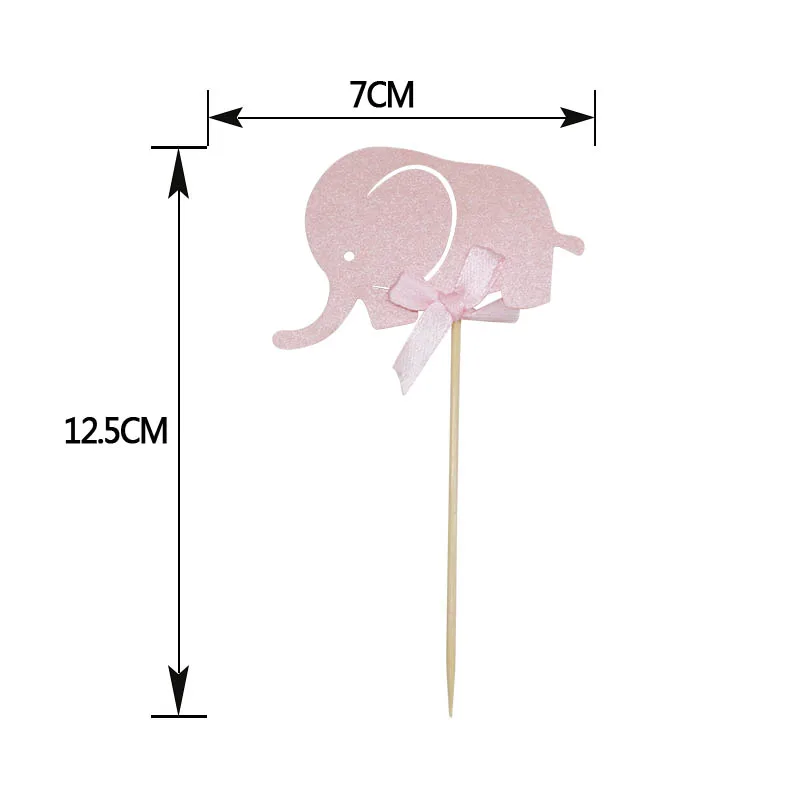 10 шт. голубые и розовые топперы в виде слона|Товары для украшения тортов| |