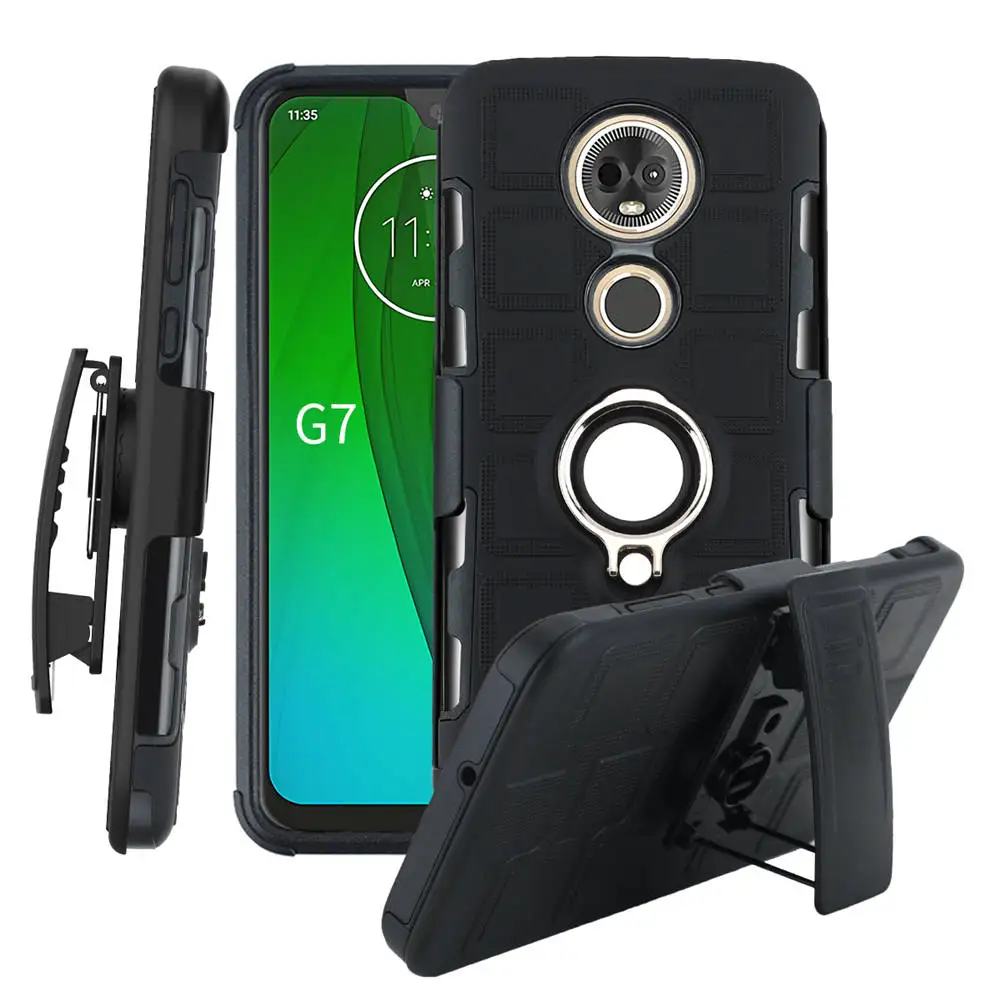 Full Body Armor Case For Motorola Moto G7 Power Play Shockproof Ring Stand Belt Clip Holster phone case Cover for moto g7 + plus
Full Body Armor Case For Motorola Moto G7 Power Play Shockproof Ring Stand Belt Clip Holster phone case Cover for moto g7 + plus