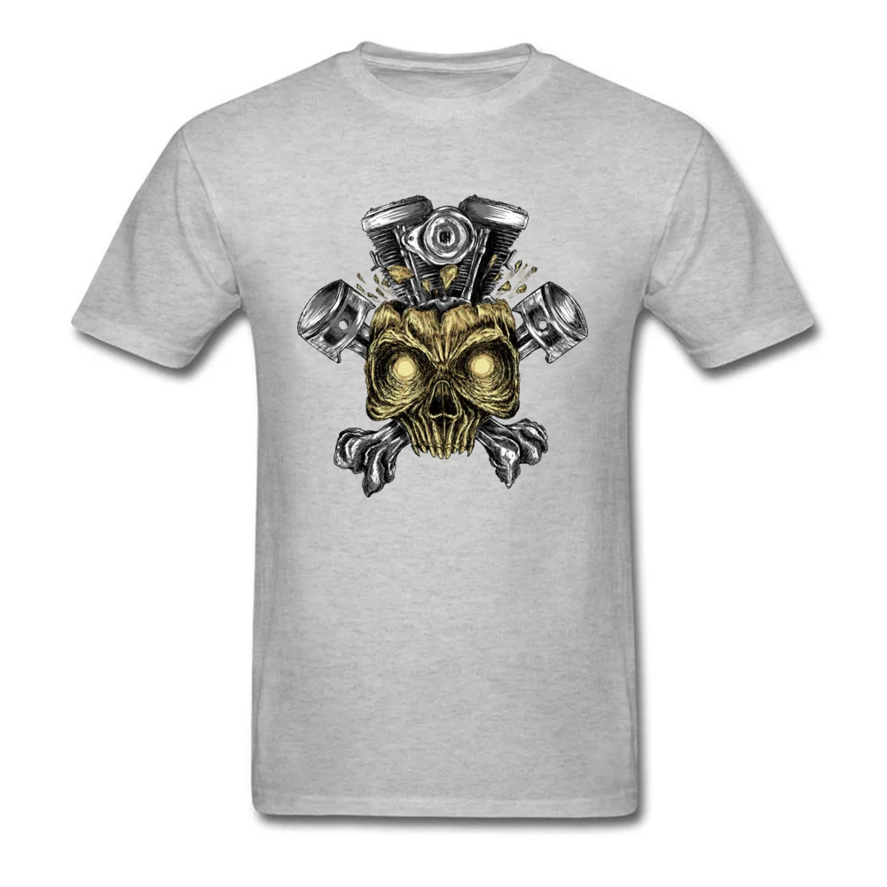 BIKERs MIND Printing Lovers Day All Cotton O-Neck Men T Shirt Fashionable Clothing Shirt Latest Short Sleeve Top T-shirts BIKERs MIND grey
