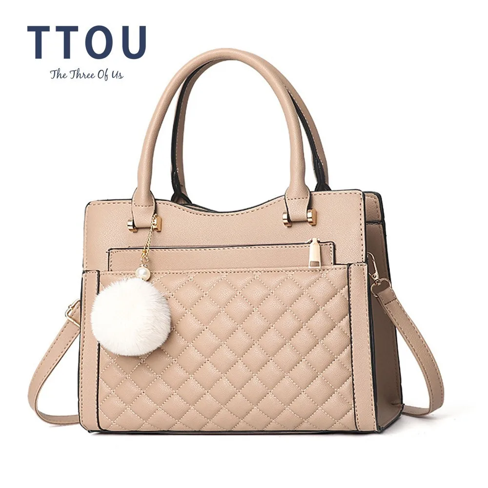 Women Luxury Handbag Casual Tote Femma Fashion Messenger Lattice Pattern with Hairball Quality Leather Messenger Bags Lady's bag
Women Luxury Handbag Casual Tote Femma Fashion Messenger Lattice Pattern with Hairball Quality Leather Messenger Bags Lady's bag
