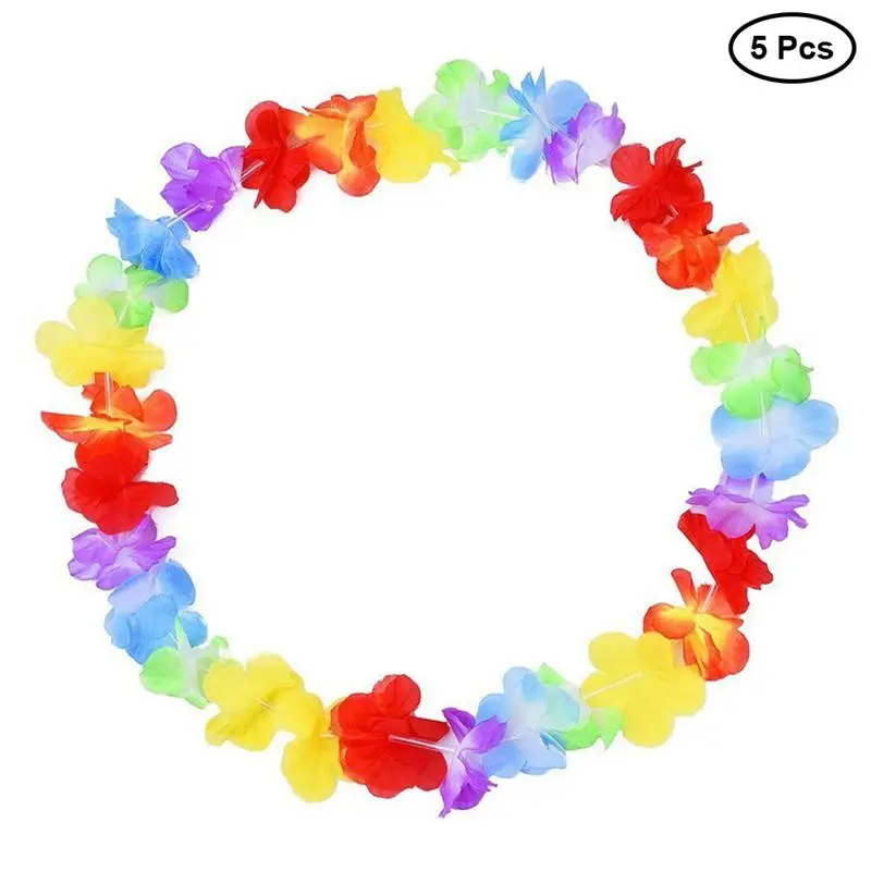 5pcs Colorful Hawaiian Leis Necklace Flower Garland Tropical Luau Party Favors Beach Hula Costume Accessory
5pcs Colorful Hawaiian Leis Necklace Flower Garland Tropical Luau Party Favors Beach Hula Costume Accessory