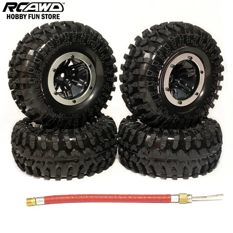 RCAWD 4 PCS SCX10 AX10 Inflatable 2.2 Inch Pneumatic Beadlock Tire Wheel 4pcs For 1/10 RC Crawler Truck Wraith SCX10 AX10 
RCAWD 4 PCS SCX10 AX10 Inflatable 2.2 Inch Pneumatic Beadlock Tire Wheel 4pcs For 1/10 RC Crawler Truck Wraith SCX10 AX10