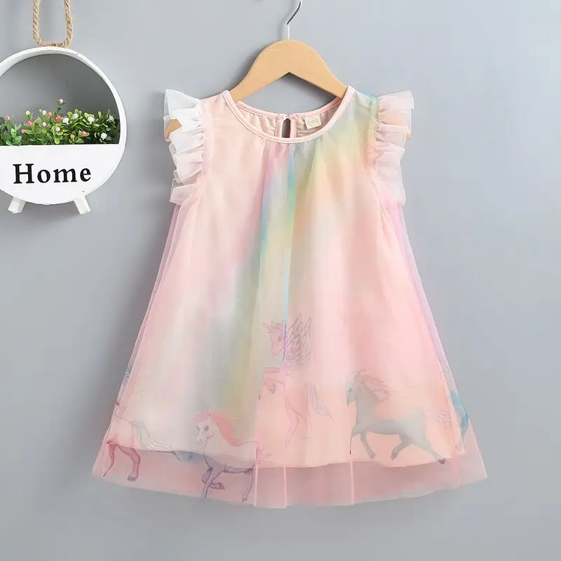 New Summer Dresses For Girls Unicorn Pattern Princess Dress For Birthday Party Wedding Fly Sleeve Baby Girls Mesh Dress 1-5Years
New Summer Dresses For Girls Unicorn Pattern Princess Dress For Birthday Party Wedding Fly Sleeve Baby Girls Mesh Dress 1-5Years