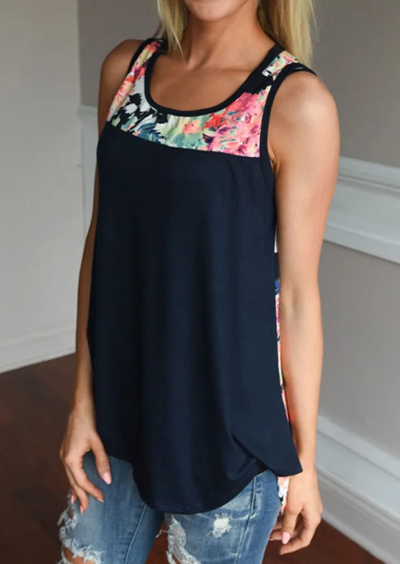 2019 Women Floral Splicing Sleeveless Vest Casual O-Neck Tshirt Female Summer Loose Long Tank Top Ladies Girl Clothes
2019 Women Floral Splicing Sleeveless Vest Casual O-Neck Tshirt Female Summer Loose Long Tank Top Ladies Girl Clothes