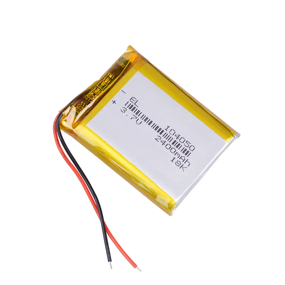 Rechargeable 3.7V 2400mAh Li-Po Battery 104050 Lithium Polymer Battery Li-Po li ion Lipo cells For GPS MP3 MP4 Driving Recorder
Rechargeable 3.7V 2400mAh Li-Po Battery 104050 Lithium Polymer Battery Li-Po li ion Lipo cells For GPS MP3 MP4 Driving Recorder