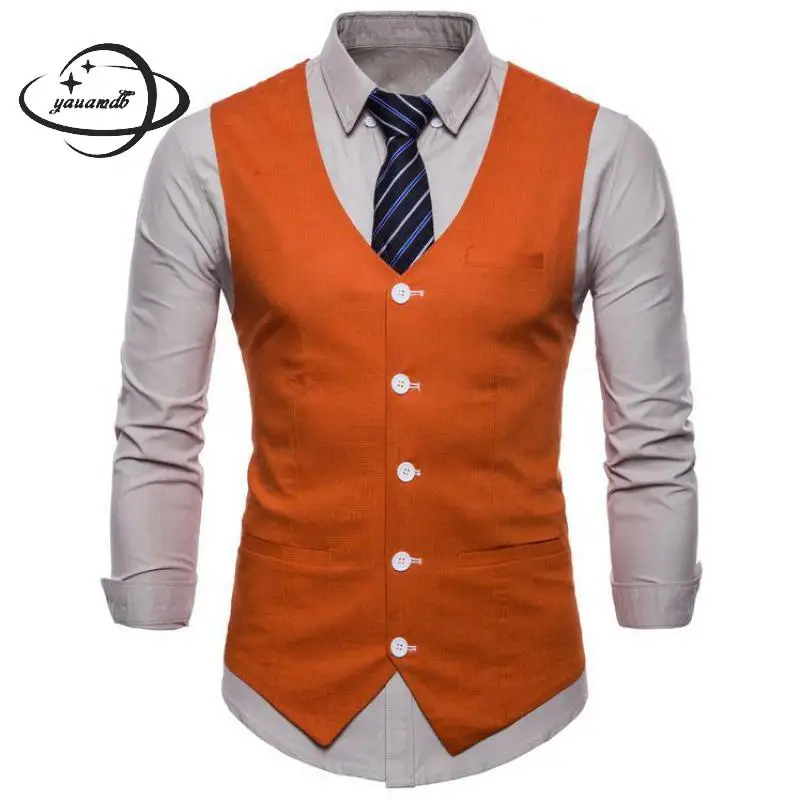 YAUAMDB men suits vests 2018 spring autumn M-4XL cotton blazer Waistcoat clothing colorful V-neck fashion man top clothes Y59
YAUAMDB men suits vests 2018 spring autumn M-4XL cotton blazer Waistcoat clothing colorful V-neck fashion man top clothes Y59