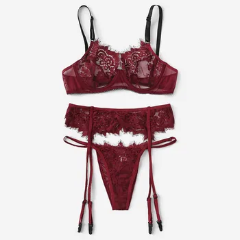 Fashion Women Sexy Bra Corset Lace Sexy Exquisite Lace Lingerie Bra+Garter+Briefs Set Babydoll Cut-Out Sleepwear#3G
Fashion Women Sexy Bra Corset Lace Sexy Exquisite Lace Lingerie Bra+Garter+Briefs Set Babydoll Cut-Out Sleepwear#3G