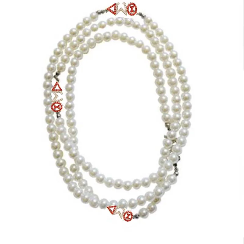 Greek letters Sorority Multilayer Long Pearl Delta Sigma Theta Pearl Necklace Jewelry
Greek letters Sorority Multilayer Long Pearl Delta Sigma Theta Pearl Necklace Jewelry