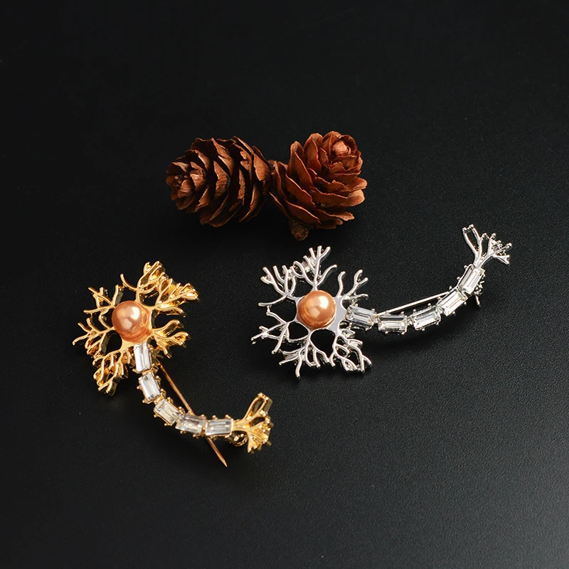 Neuron Pin with Pink pearl zircon Brooches Badges Medical Jewelry Neurology Chemistry Gift for Hospitals Nerve Doctors Nurse
Neuron Pin with Pink pearl zircon Brooches Badges Medical Jewelry Neurology Chemistry Gift for Hospitals Nerve Doctors Nurse