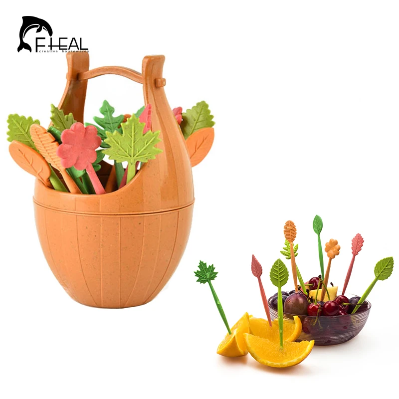 FHEAL 16pcs Green Biodegradable Wheat Straw Leaves Fruit Fork Set Party Cake Salad Vegetable Forks Picks Table Decor Tools
FHEAL 16pcs Green Biodegradable Wheat Straw Leaves Fruit Fork Set Party Cake Salad Vegetable Forks Picks Table Decor Tools
