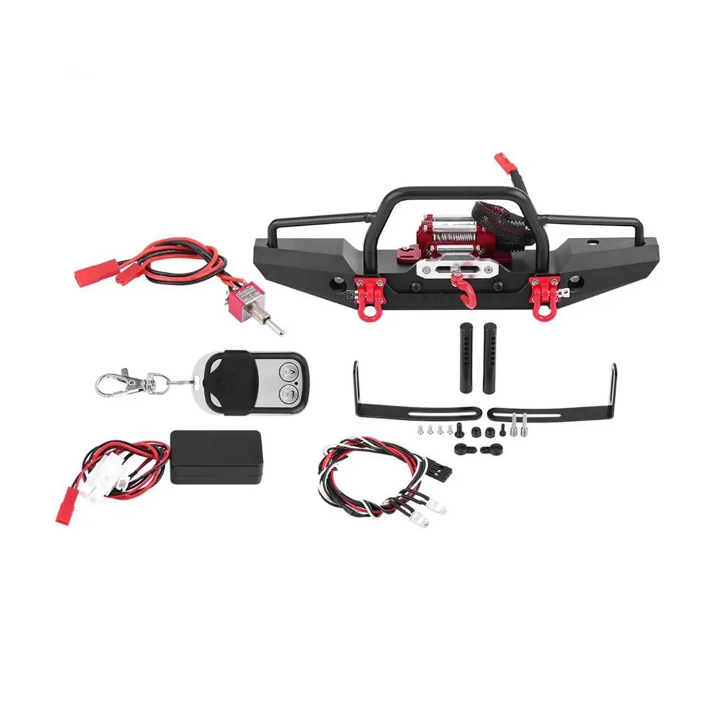 Aluminum Alloy RC Crawler Full Width Winch Front Bumper with Winch for Traxxas TRX-4 RC Car Crawler Upgrade Parts
Aluminum Alloy RC Crawler Full Width Winch Front Bumper with Winch for Traxxas TRX-4 RC Car Crawler Upgrade Parts