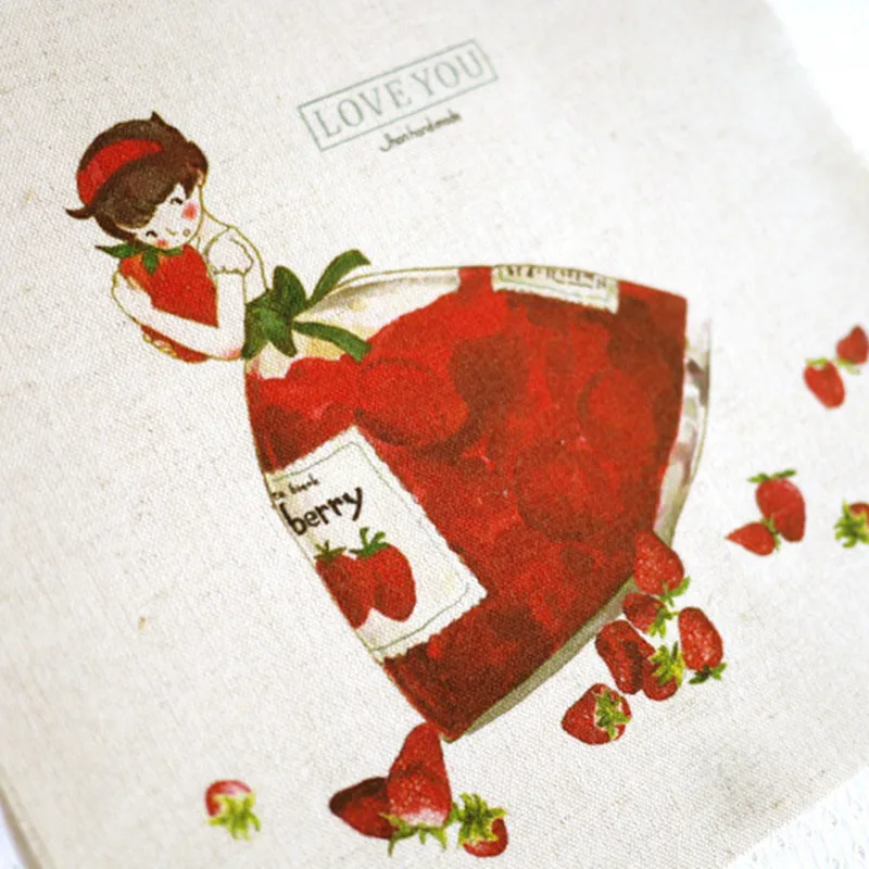 Zakka Style 20*20cm Dyed Multiple-Use Cotton Linen Fabric STRAWBERRY GIRL Prints Home Decor Paintings/Place Mats/Apron Pockets
Zakka Style 20*20cm Dyed Multiple-Use Cotton Linen Fabric STRAWBERRY GIRL Prints Home Decor Paintings/Place Mats/Apron Pockets