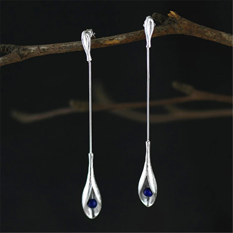 INATURE 925 Sterling Silver Elegant Long Flower Drop Earrings for Women Fashion Jewelry
INATURE 925 Sterling Silver Elegant Long Flower Drop Earrings for Women Fashion Jewelry
