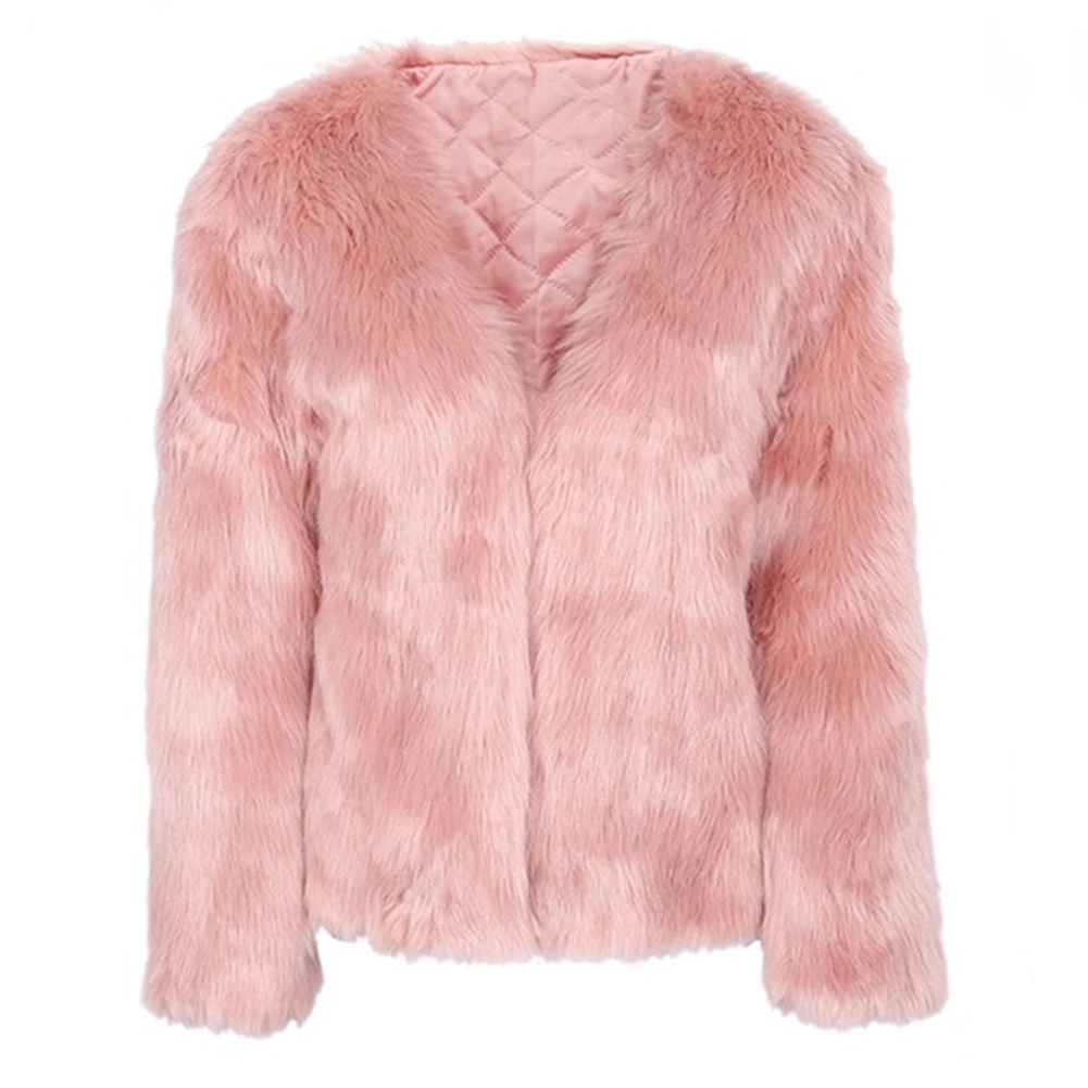 Winter Women Fur Coat Jacket Fashion Keep Warm Solid Short Artificial Ladies Faux 4 Colors to Choose | Женская одежда