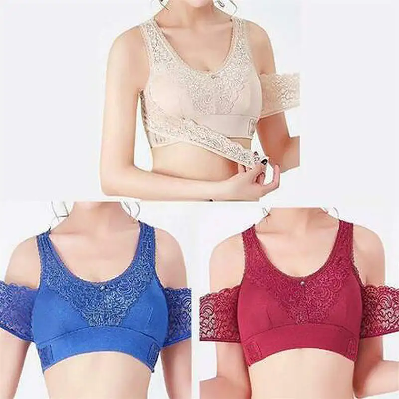 Women Sexy Vest Front Cross Side Buckle Sports Bra Wireless Lace Breathable Bra Intimates Without Steel Ring Gathers Bra Hot
Women Sexy Vest Front Cross Side Buckle Sports Bra Wireless Lace Breathable Bra Intimates Without Steel Ring Gathers Bra Hot