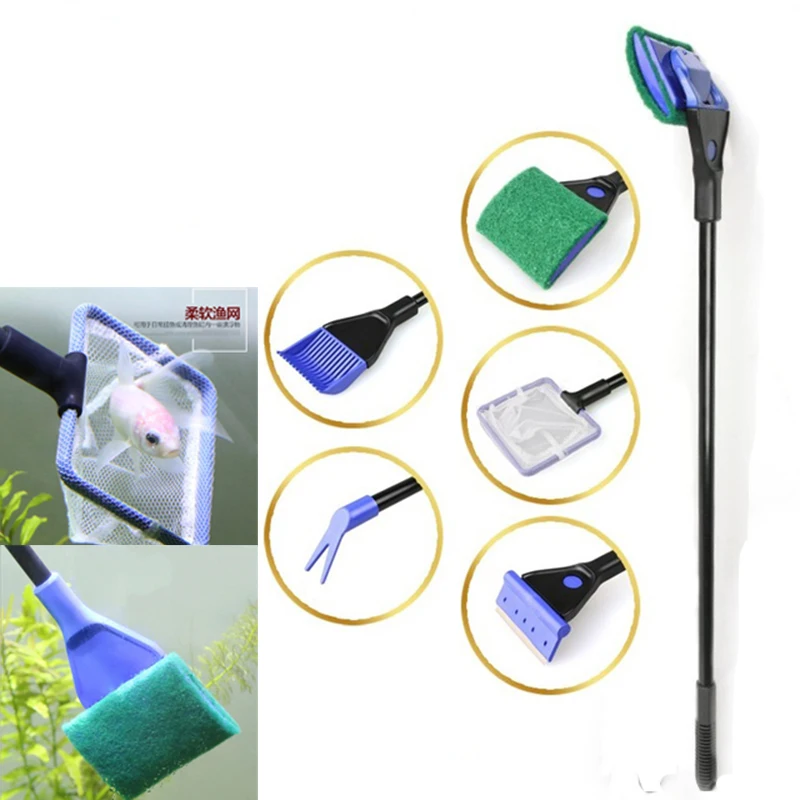 5 in 1 Aquarium Tools Gravel Rake Algae Scraper Fish Tank Cleaning Sponge Brush Tools Pet Aquatic Cleaner Tools
5 in 1 Aquarium Tools Gravel Rake Algae Scraper Fish Tank Cleaning Sponge Brush Tools Pet Aquatic Cleaner Tools