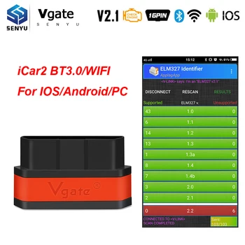 Vgate iCar2 ELM 327 V2.1 OBD 2 OBD2 Car Auto Diagnostic tool iCar 2 OBD2 Bluetooth wifi Scanner for Android/IOS PK elm 327 V1.5
Vgate iCar2 ELM 327 V2.1 OBD 2 OBD2 Car Auto Diagnostic tool iCar 2 OBD2 Bluetooth wifi Scanner for Android/IOS PK elm 327 V1.5