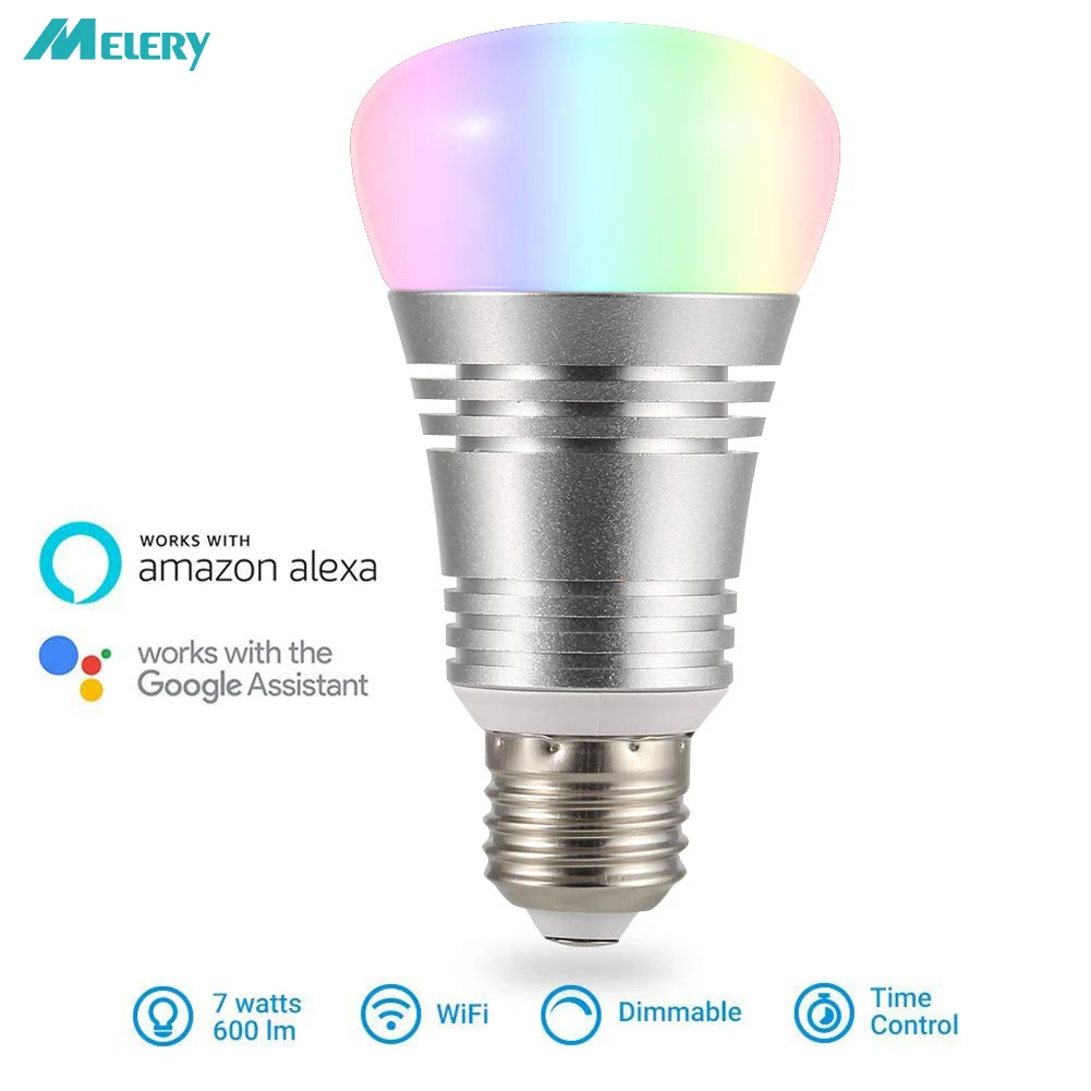 WiFi Smart LED Light Bulb E27 Lamp 12W Cold White 16 Million Colors Bulbs RGBW 120W Equivalent Dimmable for Google Home Alexa
WiFi Smart LED Light Bulb E27 Lamp 12W Cold White 16 Million Colors Bulbs RGBW 120W Equivalent Dimmable for Google Home Alexa