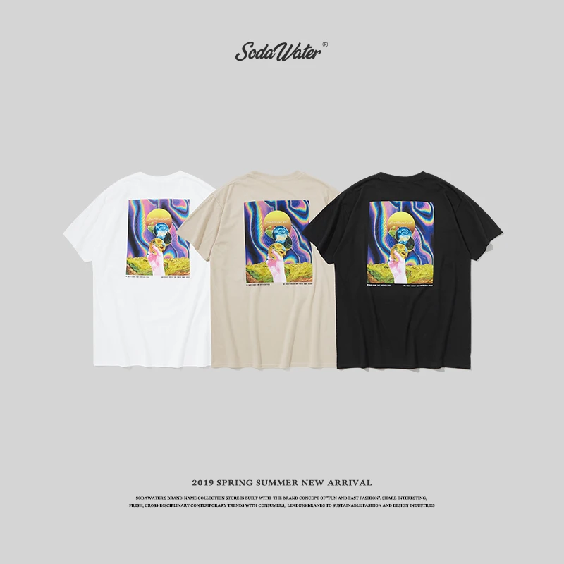 SODA WATER Painting t-shirt funny graphic printed short sleeve t-shirt summer 100% cotton tshirt male brand clothing 91282S
SODA WATER Painting t-shirt funny graphic printed short sleeve t-shirt summer 100% cotton tshirt male brand clothing 91282S