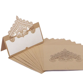 H&D 120pcs Wedding Place Cards Table Name Reception Decoration with Champagne Lace Crown Pattern Cardstock for Wedding Favors
H&D 120pcs Wedding Place Cards Table Name Reception Decoration with Champagne Lace Crown Pattern Cardstock for Wedding Favors