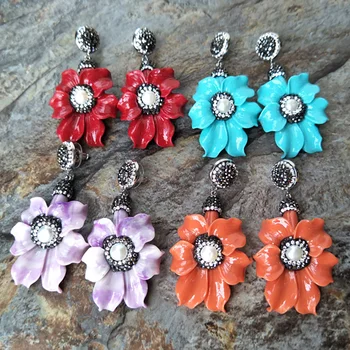 5Pairs resin flower Cut Out Carvings Earring,Pave Rhinestone pearl Drop Dangle Earrings Jewelry For Women Bohemia Earrings ER209
5Pairs resin flower Cut Out Carvings Earring,Pave Rhinestone pearl Drop Dangle Earrings Jewelry For Women Bohemia Earrings ER209