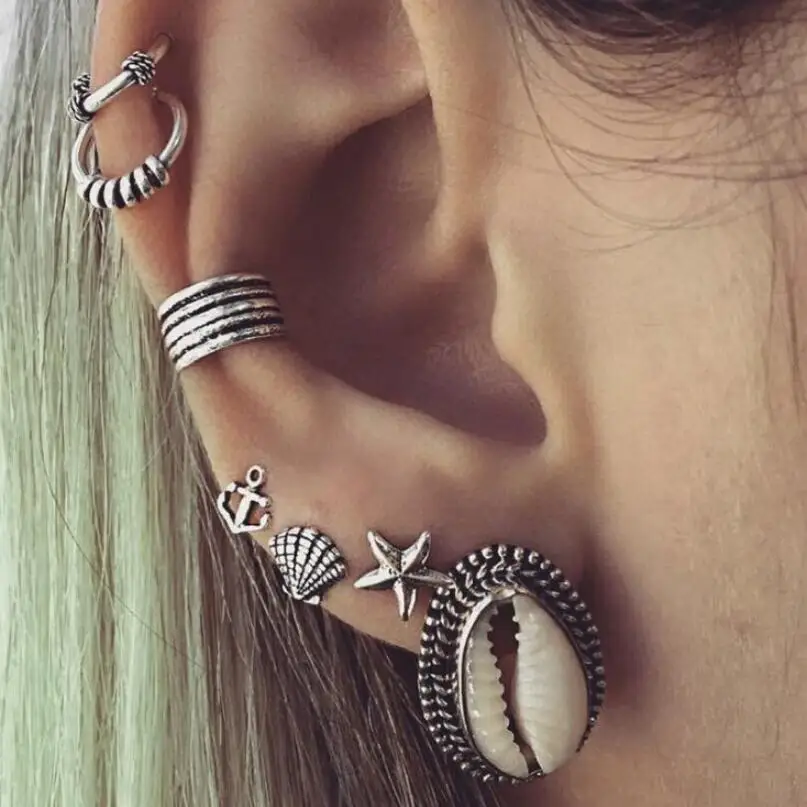 New 7pcs/Set Bohemia Vintage Shell Ocean Geometric Symbol Stud Earrings For Women Fashion Jewelry Statement Pendientes AE941
New 7pcs/Set Bohemia Vintage Shell Ocean Geometric Symbol Stud Earrings For Women Fashion Jewelry Statement Pendientes AE941