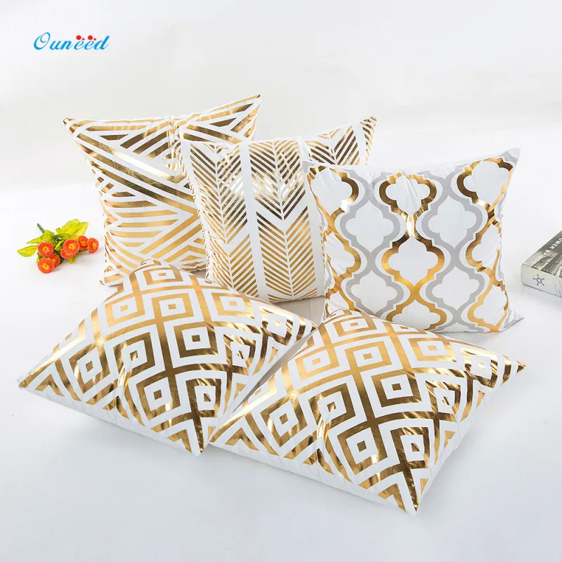Ouneed Super Soft Gold Foil Printing Pillow Case Geometry Love Bronzing Printing Home Office Pillow Cover 1PC
Ouneed Super Soft Gold Foil Printing Pillow Case Geometry Love Bronzing Printing Home Office Pillow Cover 1PC