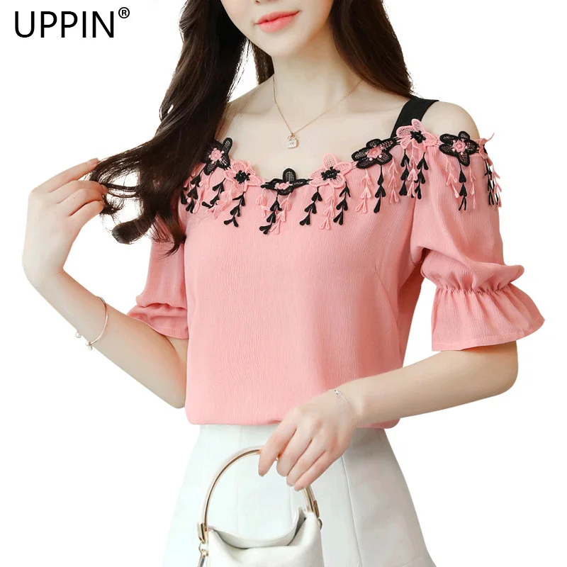 UPPIN Summer Women Chiffon Blouse Sexy Off Shoulder Ruffles Sleeve LadyTops Causal Blouses Shirt Blusas Mujer de moda 2018 New
UPPIN Summer Women Chiffon Blouse Sexy Off Shoulder Ruffles Sleeve LadyTops Causal Blouses Shirt Blusas Mujer de moda 2018 New