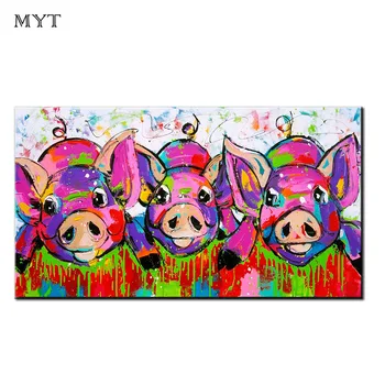 Handmade Colorful three pigs Animals Graffiti Oil Painting Canvas for Wall Art Picture for Bedroom Living room Home Decor
Handmade Colorful three pigs Animals Graffiti Oil Painting Canvas for Wall Art Picture for Bedroom Living room Home Decor