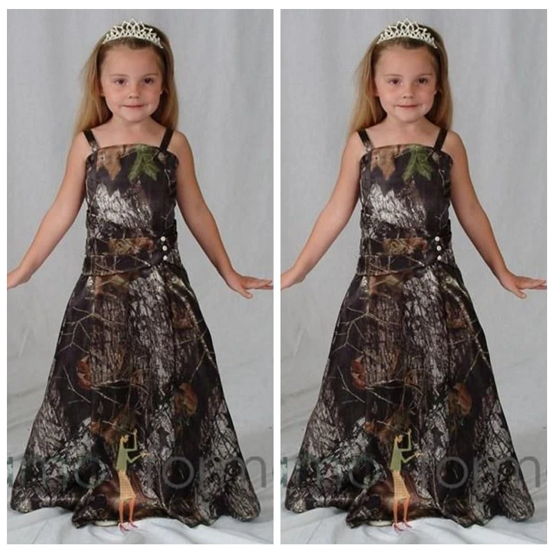 Spaghetti A-Line Camo Flower Girl Dresses Full Camo Long Camouflage Kids Party Dress
Spaghetti A-Line Camo Flower Girl Dresses Full Camo Long Camouflage Kids Party Dress