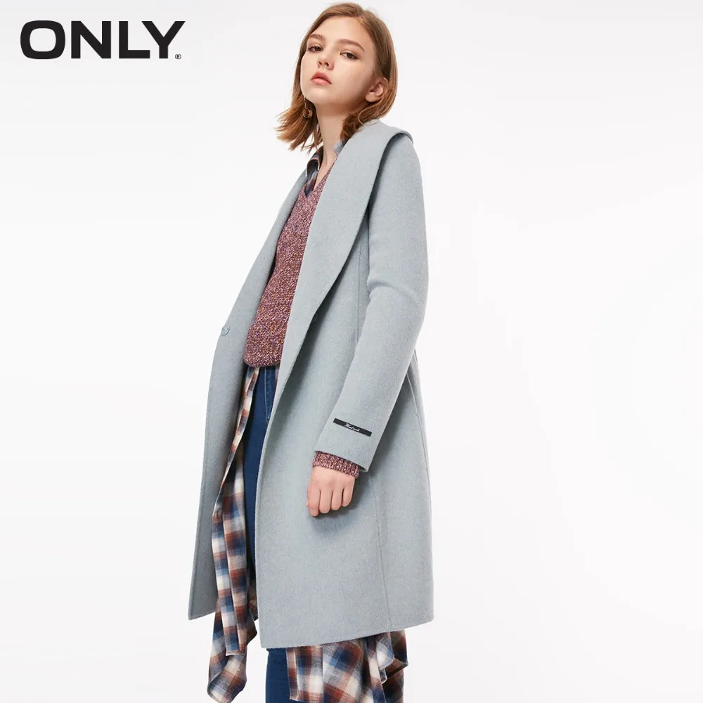 ONLY womens' winter new wool double-faced woolen coat Tie-up belt Invisible buckle design|11834S526
ONLY womens' winter new wool double-faced woolen coat Tie-up belt Invisible buckle design|11834S526