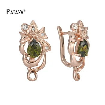 PATAYA Vintage Design 585 Rose Gold Long Earrings Olive Green Water Drop Natural Zircon Women Luxury Accessories Jewelry
PATAYA Vintage Design 585 Rose Gold Long Earrings Olive Green Water Drop Natural Zircon Women Luxury Accessories Jewelry