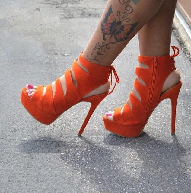 Fashion Custom Models Orange Suede large size 34-47 super high heels sexy stiletto peep toe zipper waterproof platform sandals
Fashion Custom Models Orange Suede large size 34-47 super high heels sexy stiletto peep toe zipper waterproof platform sandals