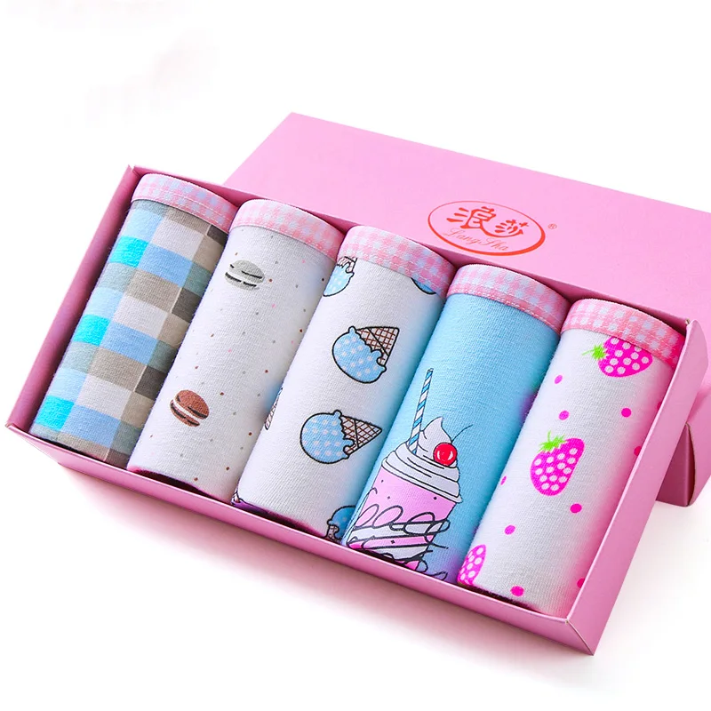 LANGSHA 5PCS/lot Women Panties Sexy Lace Cotton Underwear Girls Cute Print Intimate Sexy Briefs Lady Healthy Comfort Lingerie
LANGSHA 5PCS/lot Women Panties Sexy Lace Cotton Underwear Girls Cute Print Intimate Sexy Briefs Lady Healthy Comfort Lingerie