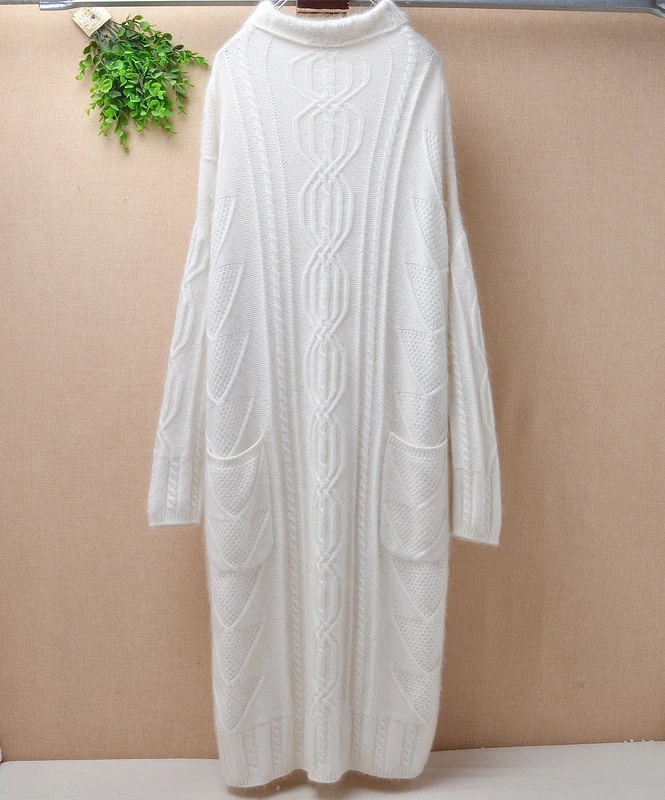 Thicken warm female winter long loose white fuzzy angora rabbit fur knitted turtleneck long sleeves pullover sweater dress coat
Thicken warm female winter long loose white fuzzy angora rabbit fur knitted turtleneck long sleeves pullover sweater dress coat