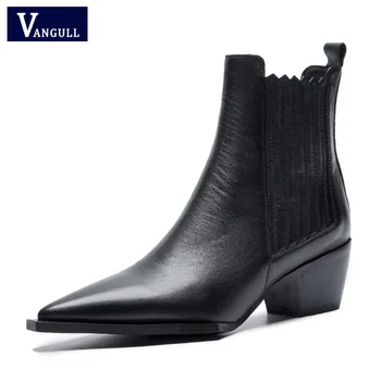 2019 Spring/Autumn New Black Ankle Boots for Women Microfiber Leather Thick High Heel 5 cm Pointed Toe Zipper Boots Women Shoes
2019 Spring/Autumn New Black Ankle Boots for Women Microfiber Leather Thick High Heel 5 cm Pointed Toe Zipper Boots Women Shoes