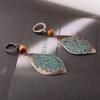 TopHanqi Boho Ethnic Antique Bronze Drop Dangling Earrings For Women Flower Carved Geometric Metal Earring No Ear Hole Jewelry
TopHanqi Boho Ethnic Antique Bronze Drop Dangling Earrings For Women Flower Carved Geometric Metal Earring No Ear Hole Jewelry