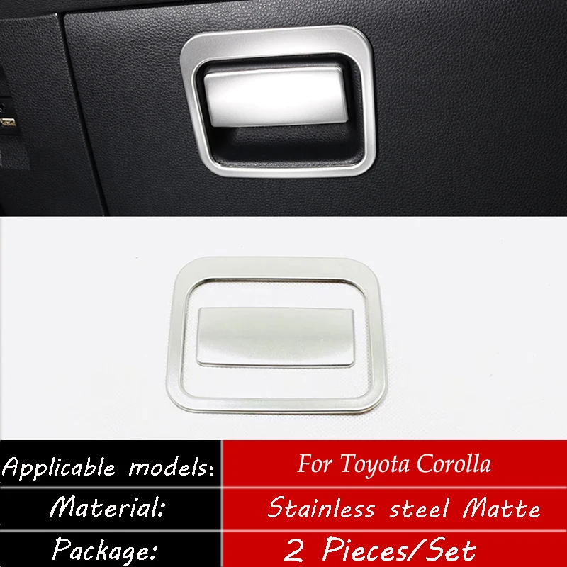 For Toyota corolla 2019 2020 Stainless steel Car copilot glove Box handle bowl cover trim Sticker Car styling accessories 2pcs
For Toyota corolla 2019 2020 Stainless steel Car copilot glove Box handle bowl cover trim Sticker Car styling accessories 2pcs