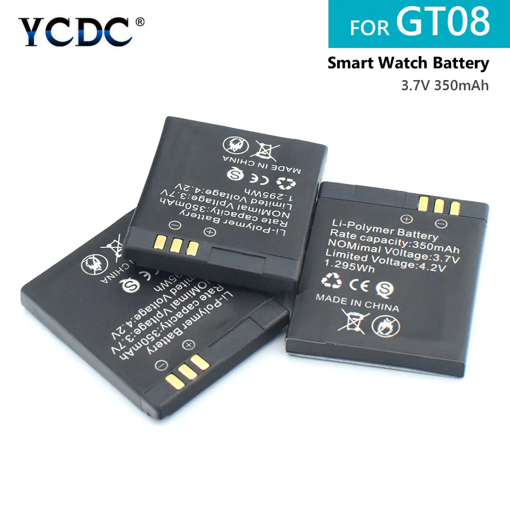 Original rechargeable Li-ion Battery 3.7V 350MAH Smart Watch Battery Replacement Battery For Smart Watch GT08 ONLY
Original rechargeable Li-ion Battery 3.7V 350MAH Smart Watch Battery Replacement Battery For Smart Watch GT08 ONLY