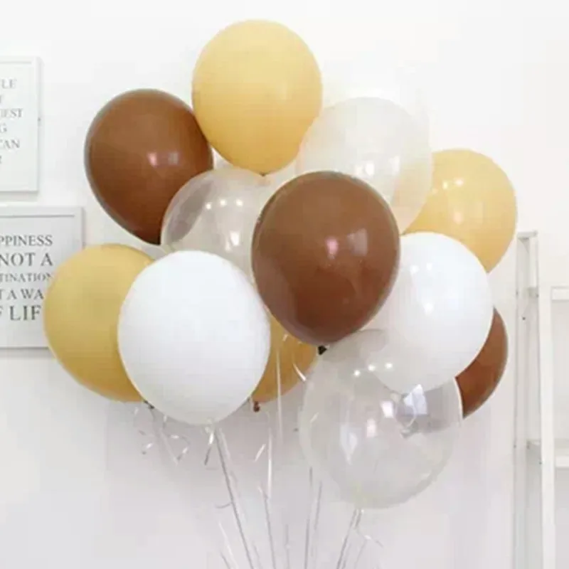 10inch 10pcs/lot Latex Balloons Helium Thick brown white Skin Clear Balloon Wedding Birthday Decorations Toy Ball gifts Mariage
10inch 10pcs/lot Latex Balloons Helium Thick brown white Skin Clear Balloon Wedding Birthday Decorations Toy Ball gifts Mariage